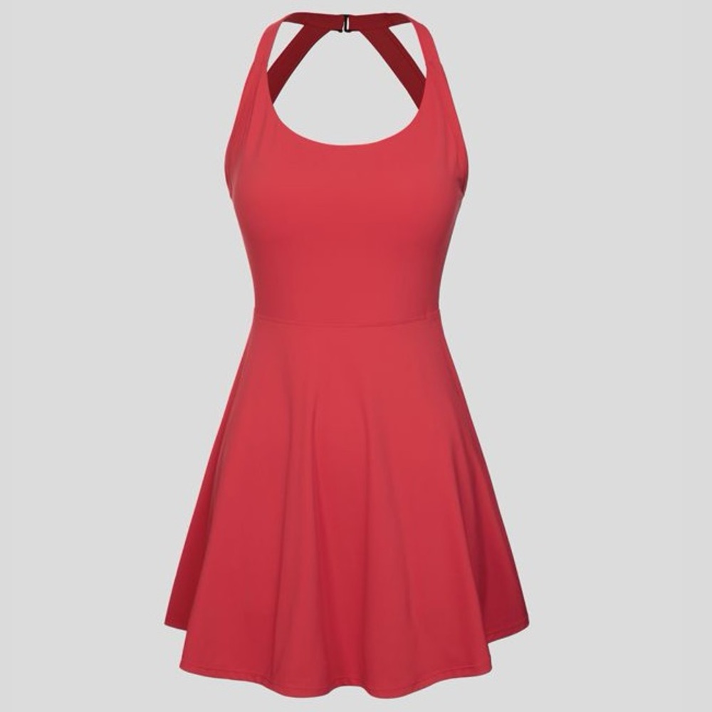 Halara Red Backless Crisscross Active Dress-Easy Peezy Edition | NEW/NWT!♥️🎾